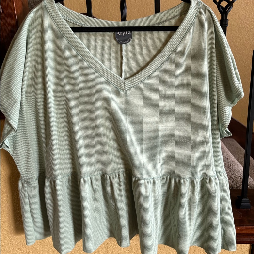 Arula sea foam green empire top size B